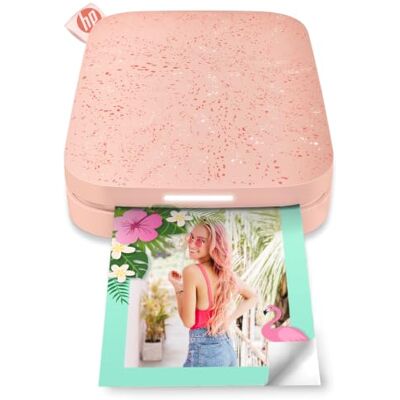 HP Sprocket 2 x 3 Instant fotoprinter voor smartphone, draadloze mobiele kleurenprinter, zelfklevende foto's, zink, iOS- en Android-print, compatibel met Bluetooth en grappige app, roze HP Sprocket 2 x 3 Instant fotoprinter voor smartphone, draadloze mobiele kleurenprinter, zelfklevende foto's, zink, iOS- en Android-print, compatibel met Bluetooth en grappige app, roze