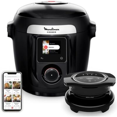 Moulinex Cookeo WLAN 10-in-1 multikoker + extra crisp 6 l zwart Moulinex Cookeo WLAN 10-in-1 multikoker + extra crisp 6 l zwart