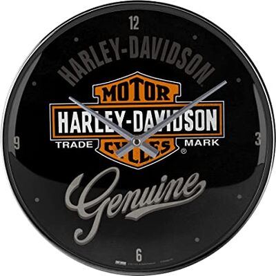 ART Harley-Davidson Retro klok, Ø 31 cm, origineel cadeau-idee voor motorrijders, officieel gelicentieerd product (OLP), wanddecoratie, keuken, vintage design ART Harley-Davidson Retro klok, Ø 31 cm, origineel cadeau-idee voor motorrijders, officieel gelicentieerd product (OLP), wanddecoratie, keuken, vintage design