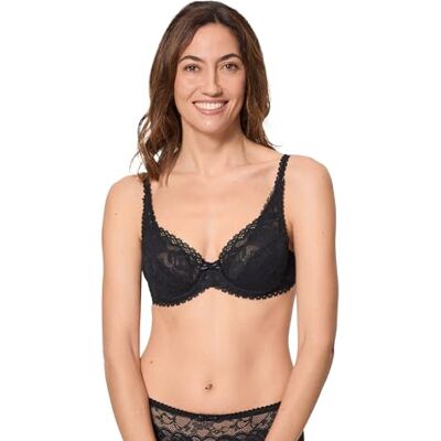 Playtex Flower Elegance Beugelbeha voor dames, 1 stuk 90D Playtex Flower Elegance Beugelbeha voor dames, 1 stuk 90D