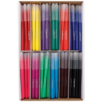 Baker Ross FE415 Markers met penseelpunt, 120 stuks, kleurpennen, kunststiften voor kinderen, kleurstiften voor kinderen Baker Ross FE415 Markers met penseelpunt, 120 stuks, kleurpennen, kunststiften voor kinderen, kleurstiften voor kinderen