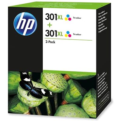 HP Inkt D8J46AE No 301XL Tri-Color C/M/Y, 2 stuks HP Inkt D8J46AE No 301XL Tri-Color C/M/Y, 2 stuks