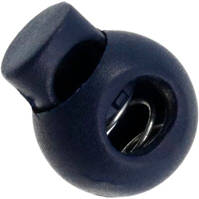AERZETIX Set van 12 ronde koordstoppers 15 mm – stopper voor 1 gat met veer – vetersluiting voor creatieve vrije tijd – kleur donkerblauw – kunststof koordband anorak/kleding AERZETIX Set van 12 ronde koordstoppers 15 mm – stopper voor 1 gat met veer – vetersluiting voor creatieve vrije tijd – kleur donkerblauw – kunststof koordband anorak/kleding
