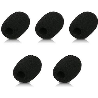 kwmobile Set van 5 mini-microfoonhoezen – schuimrubberen hoes 2,5 x 3 x 1 cm – zwart kwmobile Set van 5 mini-microfoonhoezen – schuimrubberen hoes 2,5 x 3 x 1 cm – zwart