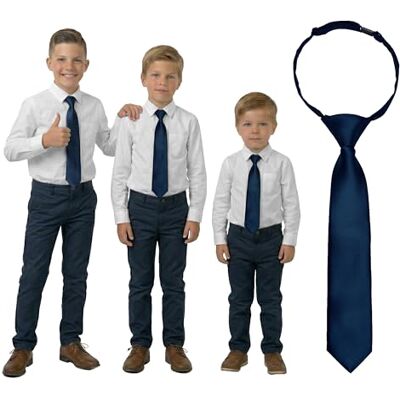 DonDon Stropdas voor kinderen, jongens, voorgebonden en verstelbaar, met clip, 3 lengtes, peuters, kinderen en jongeren, voor bruiloften, doopfeesten, eerste schooldag en communie 38 cm 135 - 150 cm de taille (9 - 12 ans) DonDon Stropdas voor kinderen, jongens, voorgebonden en verstelbaar, met clip, 3 lengtes, peuters, kinderen en jongeren, voor bruiloften, doopfeesten, eerste schooldag en communie 38 cm 135 - 150 cm de taille (9 - 12 ans)