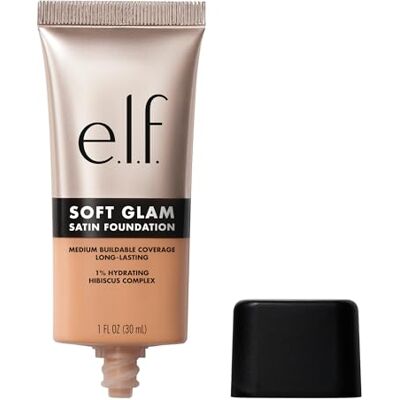 e.l.f. Soft Glam Foundation: langhoudende foundation met gemiddelde dekking voor een gladde teint met een zijdematte finish, veganistisch en dierproefvrij gecertificeerd, kleur 34 Medium Cool e.l.f. Soft Glam Foundation: langhoudende foundation met gemiddelde dekking voor een gladde teint met een zijdematte finish, veganistisch en dierproefvrij gecertificeerd, kleur 34 Medium Cool