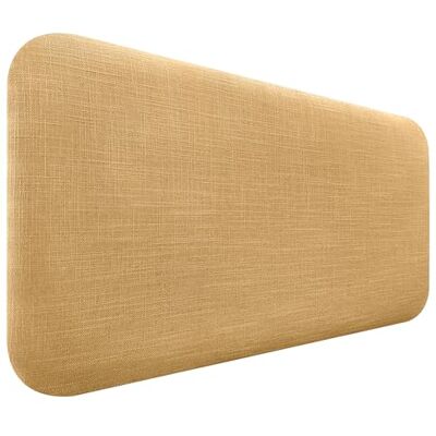DHOME Gestoffeerd hoofdeinde, glad, afgerond, van natuurlijk linnen, voor akoestische muur, absorberend, hoofdeinde, slaapkamer, mosterd, 90 cm DHOME Gestoffeerd hoofdeinde, glad, afgerond, van natuurlijk linnen, voor akoestische muur, absorberend, hoofdeinde, slaapkamer, mosterd, 90 cm