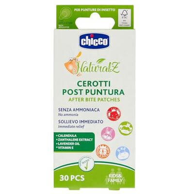 Chicco Punctie pleisters, anti-jeuk pleisters voor insectenbeten en steken, na steek zonder ammoniak, met calendula, geschikt voor kinderen, met rustgevende functie, 3 jaar + Chicco Punctie pleisters, anti-jeuk pleisters voor insectenbeten en steken, na steek zonder ammoniak, met calendula, geschikt voor kinderen, met rustgevende functie, 3 jaar +