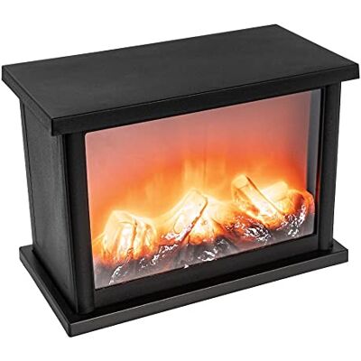 Ideen mit Herz Decoratieve led-haard, elektrisch, werkt op batterijen, zonder verwarming, realistisch vuur, vlameffect, 25,5 x 13,5 x 18 cm, met timerfunctie (6 uur aan, 18 uur uit) Ideen mit Herz Decoratieve led-haard, elektrisch, werkt op batterijen, zonder verwarming, realistisch vuur, vlameffect, 25,5 x 13,5 x 18 cm, met timerfunctie (6 uur aan, 18 uur uit)