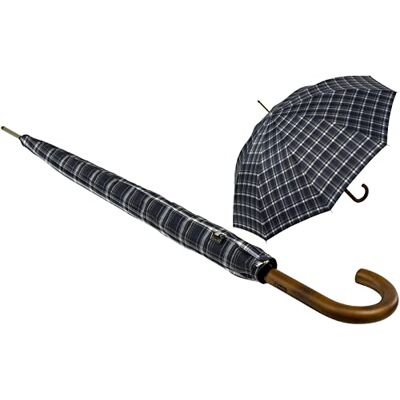 iX-brella Automatische paraplu voor heren met rond handvat van echt hout iX-brella Automatische paraplu voor heren met rond handvat van echt hout
