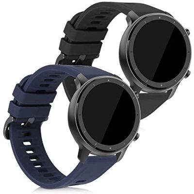 kwmobile Armband compatibel met Huami Amazfit GTR (47 mm) / GTR 2 / 2e / GTR3 / 3 Pro armband 2 x reservearmband van siliconen voor fitnesstracker kwmobile Armband compatibel met Huami Amazfit GTR (47 mm) / GTR 2 / 2e / GTR3 / 3 Pro armband 2 x reservearmband van siliconen voor fitnesstracker
