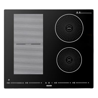 VEVOR Inductiekookplaat, 4 zones, inbouw, 7200 W, 9 vermogensniveaus, led-touchscreen, glaskeramisch oppervlak en kinderbeveiliging, voor keuken en camper VEVOR Inductiekookplaat, 4 zones, inbouw, 7200 W, 9 vermogensniveaus, led-touchscreen, glaskeramisch oppervlak en kinderbeveiliging, voor keuken en camper