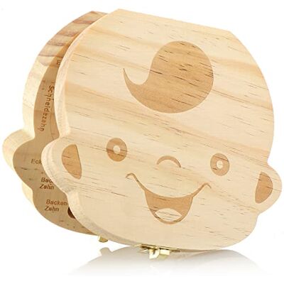 com-four ® Melktandendoos, tandendoos voor melktanden houten tanden doos melk tanden doos voor jongens tanden fee doos com-four ® Melktandendoos, tandendoos voor melktanden houten tanden doos melk tanden doos voor jongens tanden fee doos