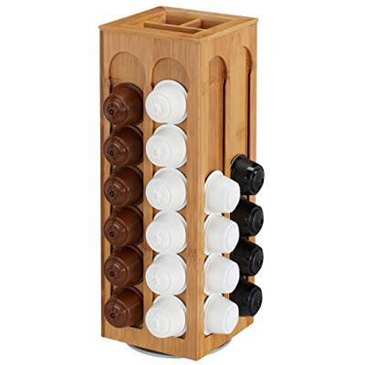 Relaxdays Dolce Gusto capsuledispenser, draaibaar, capsulehouder Dolce Gusto, bamboe, HLP: 40,5 x 14 x 14 cm, natuur Relaxdays Dolce Gusto capsuledispenser, draaibaar, capsulehouder Dolce Gusto, bamboe, HLP: 40,5 x 14 x 14 cm, natuur