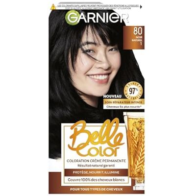 Garnier Belle Color – permanente haarkleur zwart – 80 natuurlijk zwart Garnier Belle Color – permanente haarkleur zwart – 80 natuurlijk zwart