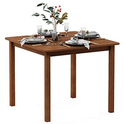 Furinno Tioman Vierkante tafel, hout, natuur, eenheidsmaat Furinno Tioman Vierkante tafel, hout, natuur, eenheidsmaat