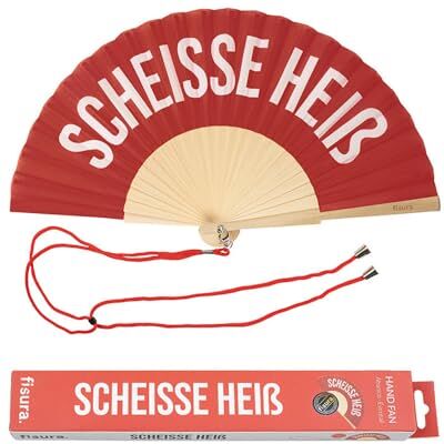 Fisura Originele waaier met de boodschap SCH*isse Heir. Modern in hout en leuk. Rood en wit. Met trekkoord. Afmetingen: 42,5 x 23 cm. Fisura Originele waaier met de boodschap SCH*isse Heir. Modern in hout en leuk. Rood en wit. Met trekkoord. Afmetingen: 42,5 x 23 cm.