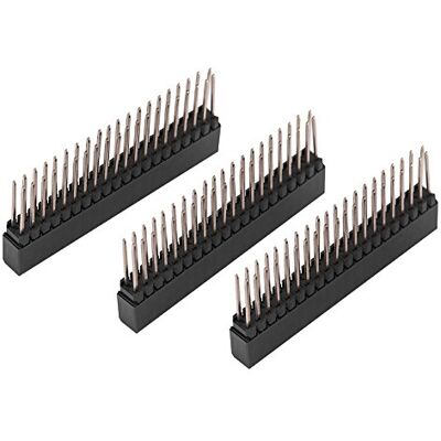 Bewinner Set van 3 2 x 20 vrouwelijke pinnen 2,54 mm Extra vrouwelijke dubbele rij kop Voor PCB-kaart Voor verbindingsinterface Bewinner Set van 3 2 x 20 vrouwelijke pinnen 2,54 mm Extra vrouwelijke dubbele rij kop Voor PCB-kaart Voor verbindingsinterface