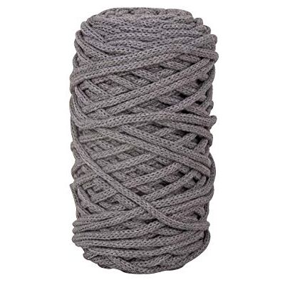 Rayher Braidy 42010558 gerecycled garen, gevlochten, 4 mm diameter, steengrijs, ca. 65 m (250 g) haakgaren Rayher Braidy 42010558 gerecycled garen, gevlochten, 4 mm diameter, steengrijs, ca. 65 m (250 g) haakgaren
