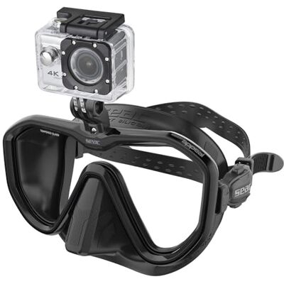 SEAC Appeal Pro Duikmasker gemaakt in Italië met universele clip voor Action Cam, uniseks, volwassenen, zwart, standaard SEAC Appeal Pro Duikmasker gemaakt in Italië met universele clip voor Action Cam, uniseks, volwassenen, zwart, standaard