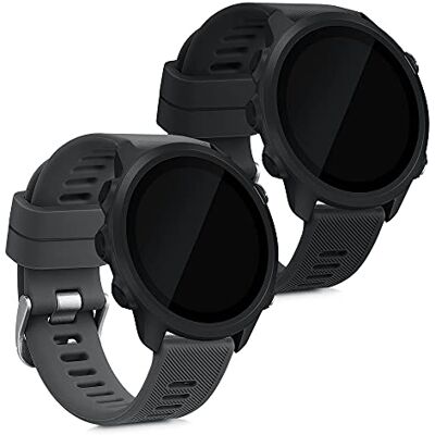 kwmobile Armband compatibel met Garmin Forerunner 55/Forerunner 165/245/645/570 42 mm armband, 2 x reservearmband van siliconen voor fitnesstracker kwmobile Armband compatibel met Garmin Forerunner 55/Forerunner 165/245/645/570 42 mm armband, 2 x reservearmband van siliconen voor fitnesstracker