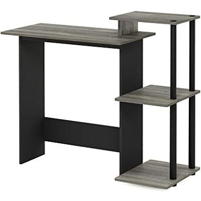 Furinno Laptopbureau, vierkant, eiken, zwart Furinno Laptopbureau, vierkant, eiken, zwart