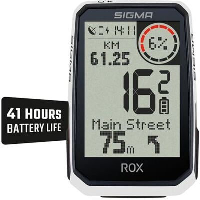 Sigma ROX 4.0 ENDURANCE wit 41 uur looptijd ANT+ en BLE Draadloze GPS-fietsmeter, compatibel met e-bikes, hoogtemeting, USB-C Sigma ROX 4.0 ENDURANCE wit 41 uur looptijd ANT+ en BLE Draadloze GPS-fietsmeter, compatibel met e-bikes, hoogtemeting, USB-C