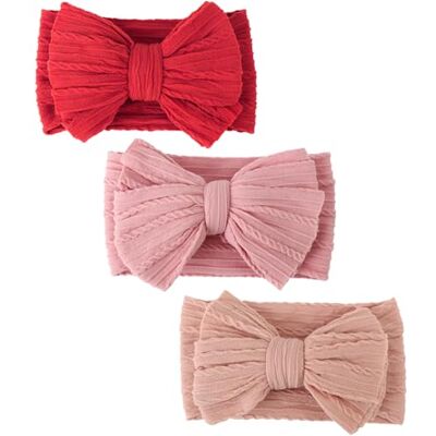 DRESHOW 3 stuks haarlinten voor baby's, meisjes, haarband, accessoires, baby, meisjes, kinderen, tulband, haarband Eén maat DRESHOW 3 stuks haarlinten voor baby's, meisjes, haarband, accessoires, baby, meisjes, kinderen, tulband, haarband Eén maat