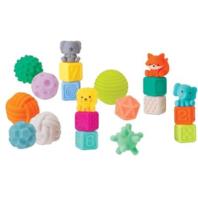 INFANTINO Super Soft Stackables Activity Speelset BK-315364 INFANTINO Super Soft Stackables Activity Speelset BK-315364