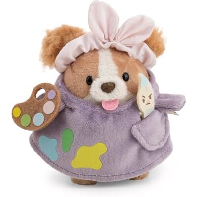 NICI mymochi Spaniel Brushy pluche, 8 cm 62905 Met kwast en schilderskostuum, in geschenkdoos, kawaii-design, zacht en behaaglijk, voor kinderen en volwassenen NICI mymochi Spaniel Brushy pluche, 8 cm 62905 Met kwast en schilderskostuum, in geschenkdoos, kawaii-design, zacht en behaaglijk, voor kinderen en volwassenen