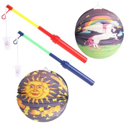 com-four ® Set van 4 papieren lantaarns met led-staafjes Decoratieve lantaarns voor Saint-Martin optochten en Halloween com-four ® Set van 4 papieren lantaarns met led-staafjes Decoratieve lantaarns voor Saint-Martin optochten en Halloween
