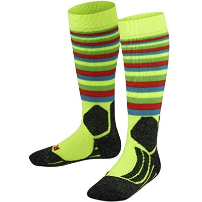 Falke mixte enfant SK2 Stripes chaussettes de ski rembourrage moyen renforts au tibia chaudes respirantes séchage rapide régulation climatique anti-odeur laine fil fonctionnel 1 paire Falke mixte enfant SK2 Stripes chaussettes de ski rembourrage moyen renforts au tibia chaudes respirantes séchage rapide régulation climatique anti-odeur laine fil fonctionnel 1 paire