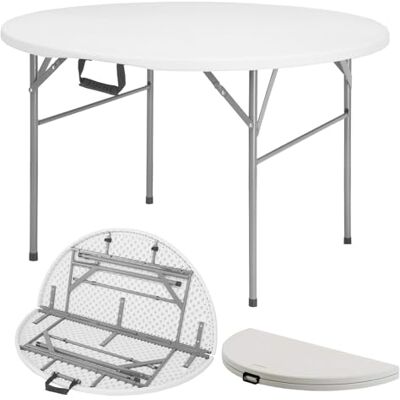Floordirekt Tuintafel, opvouwbaar, 120 x 74 cm, van kunststof, dressoir met draaggreep voor tuin, terras en balkon, camping voor 6 personen (shiga) Floordirekt Tuintafel, opvouwbaar, 120 x 74 cm, van kunststof, dressoir met draaggreep voor tuin, terras en balkon, camping voor 6 personen (shiga)