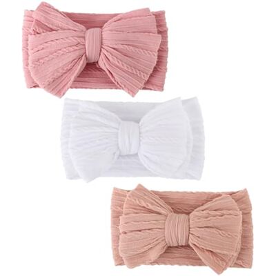 DRESHOW 3 stuks babybanden voor baby's, meisjes, haarband, haarband, accessoires, baby, meisjes, kinderen, tulband, haarband Eén maat DRESHOW 3 stuks babybanden voor baby's, meisjes, haarband, haarband, accessoires, baby, meisjes, kinderen, tulband, haarband Eén maat