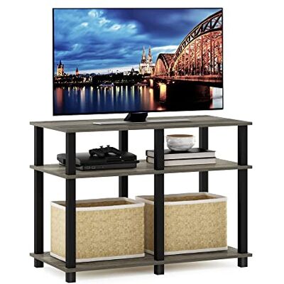Furinno TV-standaard tot 40 inch, Frans eiken, zwart, 39,6 x 80 x 57,9 cm Furinno TV-standaard tot 40 inch, Frans eiken, zwart, 39,6 x 80 x 57,9 cm