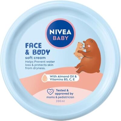 NIVEA Set van 3 zachte babycrèmes, 200 ml, dagelijkse bescherming, 0% alcohol, parabenen en kleurstoffen, hypoallergeen, klinisch getest, huidvriendelijk, 24 uur NIVEA Set van 3 zachte babycrèmes, 200 ml, dagelijkse bescherming, 0% alcohol, parabenen en kleurstoffen, hypoallergeen, klinisch getest, huidvriendelijk, 24 uur