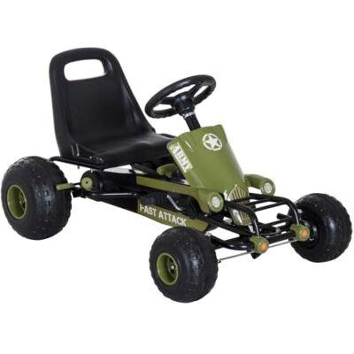 HOMCOM Kart met pedalen speelgoed verstelbare zitting koppeling voor 3-6 Rolspeelgoed voor kinderen, remsysteem HOMCOM Kart met pedalen speelgoed verstelbare zitting koppeling voor 3-6 Rolspeelgoed voor kinderen, remsysteem