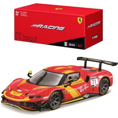 Bburago 1/43 Ferrari Racing 296 GT3 2023 Nieuw 2024: voeg de Ferrari Signature metalen auto toe aan je collectie op schaal 1:43, waarmee je de kracht en elegantie van de GT3 2023 vastlegt Bburago 1/43 Ferrari Racing 296 GT3 2023 Nieuw 2024: voeg de Ferrari Signature metalen auto toe aan je collectie op schaal 1:43, waarmee je de kracht en elegantie van de GT3 2023 vastlegt