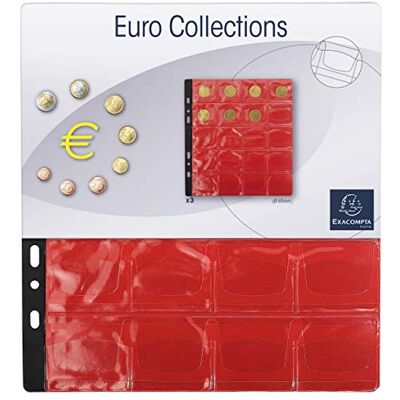 EXACOMPTA Zak met 3 numismatische vullingen, 20 dozen met een diameter van 40 mm, 24,5 x 25 cm EXACOMPTA Zak met 3 numismatische vullingen, 20 dozen met een diameter van 40 mm, 24,5 x 25 cm