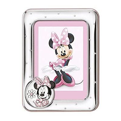 Disney Baby Minnie Mouse zilveren fotolijst voor eettafel of nachtkastje voor kinderkamer met kleurrijke details Disney Baby Minnie Mouse zilveren fotolijst voor eettafel of nachtkastje voor kinderkamer met kleurrijke details