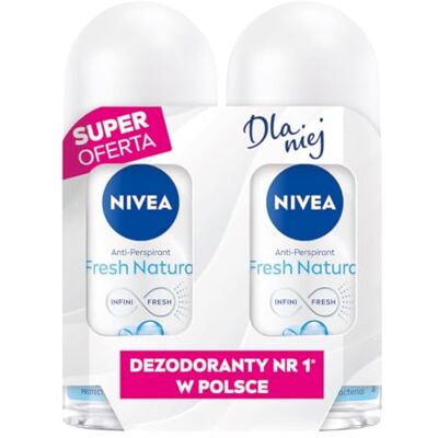 NIVEA Black & White Fresh Natural Anti-transpirant bal 2 x 50 ml NIVEA Black & White Fresh Natural Anti-transpirant bal 2 x 50 ml