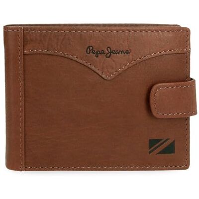 Pepe Jeans Jas Horizontale portemonnee met kliksluiting, bruin, 11 x 8,5 x 1 cm, leer by Joumma Bags, bruin, Talla única, horizontale portemonnee met kliksluiting, Bruin, Horizontale portemonnee met Pepe Jeans Jas Horizontale portemonnee met kliksluiting, bruin, 11 x 8,5 x 1 cm, leer by Joumma Bags, bruin, Talla única, horizontale portemonnee met kliksluiting, Bruin, Horizontale portemonnee met