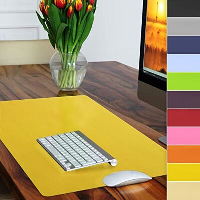 Floordirekt Bureauonderlegger, ideaal voor kantoor en thuis, antislip coating, bureauonderlegger (geel, 65 x 50 cm) Floordirekt Bureauonderlegger, ideaal voor kantoor en thuis, antislip coating, bureauonderlegger (geel, 65 x 50 cm)