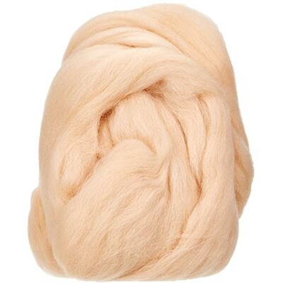 Rayher 5360083 pure scheerwol, gekamd, 100% wol, 50 g, huidskleur Rayher 5360083 pure scheerwol, gekamd, 100% wol, 50 g, huidskleur
