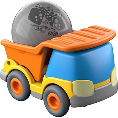 HABA Kullerbü Muldenkipper: 1 muldenkipper, 1 bal bouwschutt. HABA Kullerbü Muldenkipper: 1 muldenkipper, 1 bal bouwschutt.