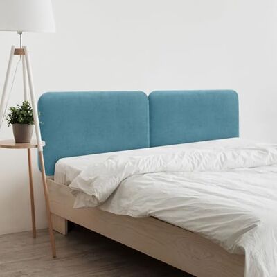 DHOME Hoofdeinde voor bed, gevoerd, glad, afgerond, van gladde stof, voor muur, akoestisch, absorberend, voor slaapkamer (turquoise, 180 cm, dubbel) DHOME Hoofdeinde voor bed, gevoerd, glad, afgerond, van gladde stof, voor muur, akoestisch, absorberend, voor slaapkamer (turquoise, 180 cm, dubbel)