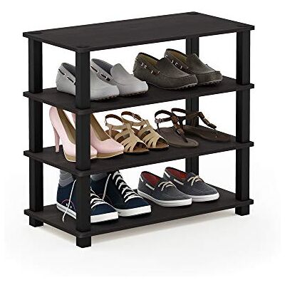 Furinno Espresso and Black schoenen, 4-tier single Furinno Espresso and Black schoenen, 4-tier single