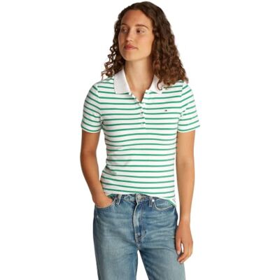 Tommy Hilfiger 1985 Slim Pique Polo Ss Ww0ww43225 dames poloshirt S/S (1 stuk) XS Tommy Hilfiger 1985 Slim Pique Polo Ss Ww0ww43225 dames poloshirt S/S (1 stuk) XS
