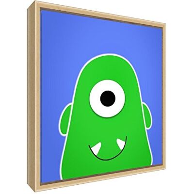 ART Lue Bob The Blobby Monster canvas kinderkamer massief houten spieraam 55 x 55 x 3 cm ART Lue Bob The Blobby Monster canvas kinderkamer massief houten spieraam 55 x 55 x 3 cm