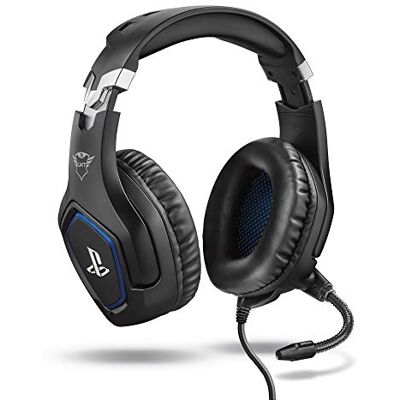 GXTrust Trust Gaming PS4 en PS5 gaming koptelefoon met officiële licentie voor Playstation GXT 488 Forze-B met vouwbare flexibele microfoon, microfooncompensatie en volumeregeling op kabel blauw GXTrust Trust Gaming PS4 en PS5 gaming koptelefoon met officiële licentie voor Playstation GXT 488 Forze-B met vouwbare flexibele microfoon, microfooncompensatie en volumeregeling op kabel blauw
